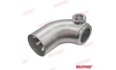 Codo Escape Inoxidable Volvo 3830988Para motores Volvo Penta diésel TAMD61A, TAMD72A, TAMD74L-A, TAMD103A y D7A/D7C. Codo de esc