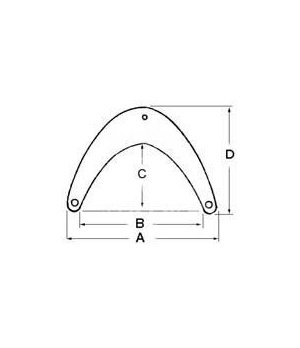 DEFENSA PROA 35x25Fabricadas en PVC flexible.
Color blanco.
Dimensiones/Measures
A      B      C     D
35    29    11    25