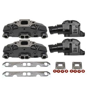KIT Colectores y Codos Bajos Dry Joint Mercruiser V8 MPI KITCOLMCMV8DRY - vista detalle