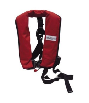 CHALECO CON ARNES AUTOMATICO ISO 150N - ROJO