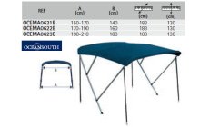 TOLDO BIMINI 3 ARCOS 150/170 cm