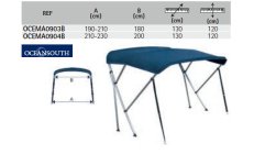 TOLDO BIMINI c/SOPORTE 210/230 cm AZUL