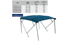 Toldo Bimini 4 Arcos 170/180 cm Azul OCEMA0682B - medidas nautico
