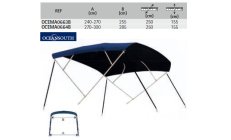 Toldo Bimini Cruiser 270/300 cm Azul OCEMA0664B nautico