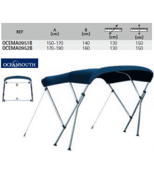 TOLDO BIMINI c/SOPORTE 170/190 cm AZUL
