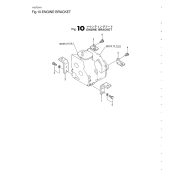 Engine Bracket Yanmar 1GM10 · Section 10 del despiece