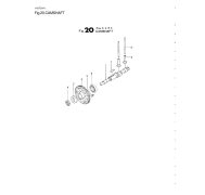Camshaft Yanmar 1GM10 · Section 20 del despiece