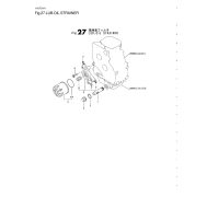 Lubricating Oil Strainer Yanmar 1GM10 · Section 27 del despiece
