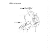 Starting Motor Yanmar 1GM10 · Section 55 del despiece
