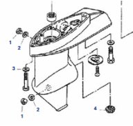 Esploso Mercury Piede 4-5 CV 2T/4T