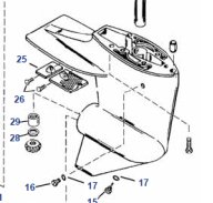 Éclaté Mercury Embase 8-15 CV 232cc 4T | Pièces