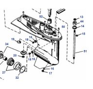 Éclaté Mercury Embase 40-60 CV EFI 4T | Pièces