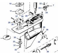 Despiece Mercury Cola 3.0L 225-250 CV 2T