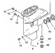 Yamaha Unterwasserteil 6-8HP