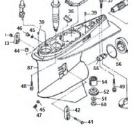 Éclaté Yamaha Embase 225-250HP