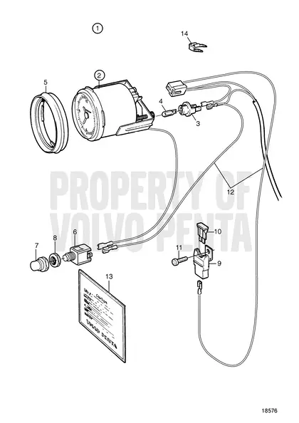 Diagrama de despiece Kit de reloj Volvo Penta MD2030