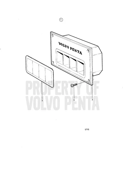 Diagrama de despiece Panel de alarma Volvo Penta MD2030