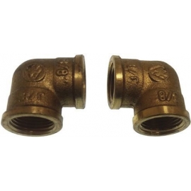 BRASS ELBOW H/H 3/8" (PACK 2)