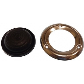 RUBBER CAP WITH S.S. FLANGE BLACK
