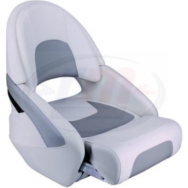 SEAT PLASTIC SHELL WHITE/GREY