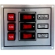 SWITCH PANEL 3-GANG 12V SILVER PLATE
