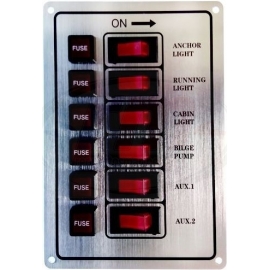 SWITCH PANEL 6S SILVER